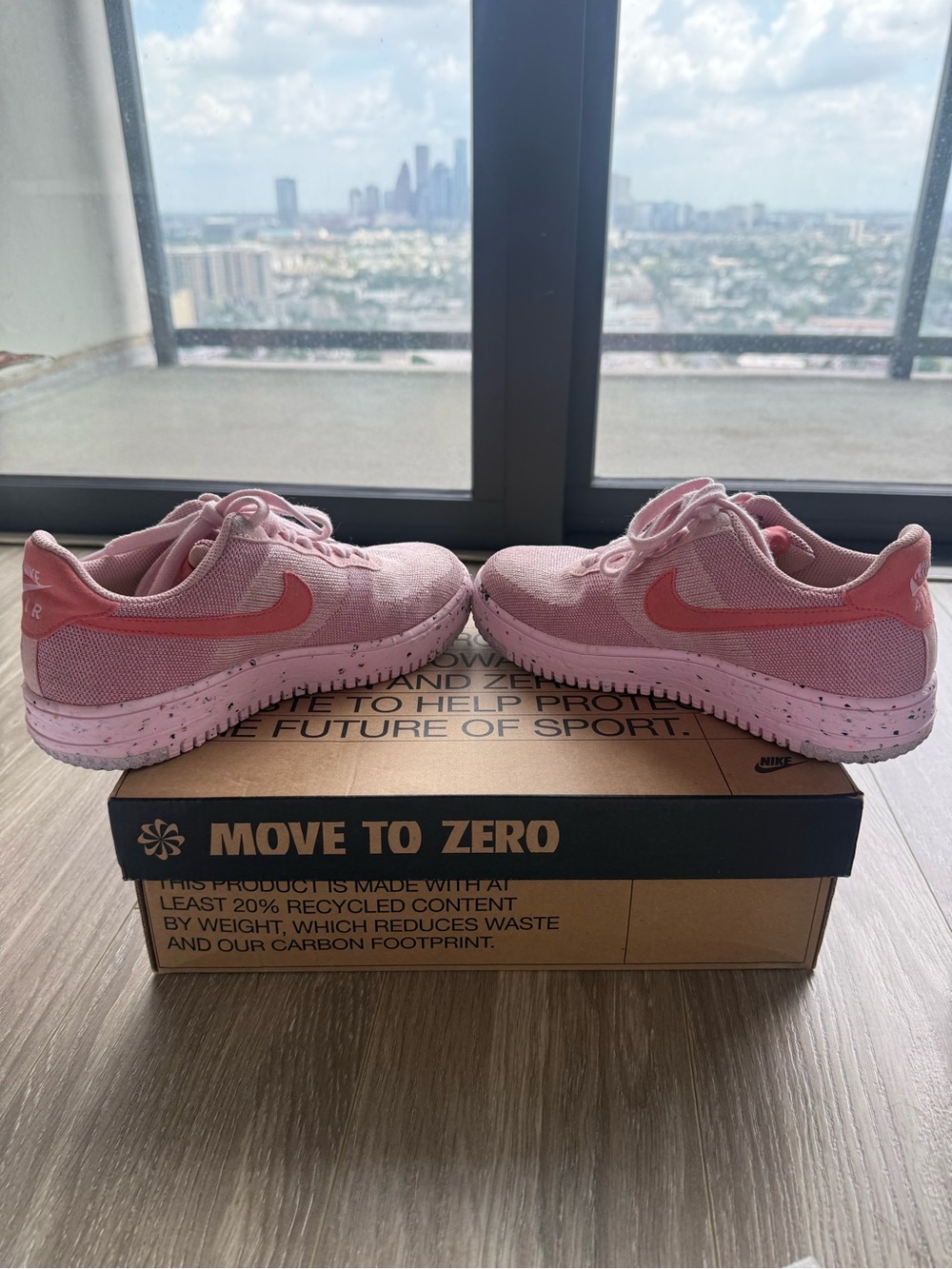 Nike Women’s Air Force 1 Low Crater Flyknit ‘Pink Glaze’ - Picture 11 of 12
